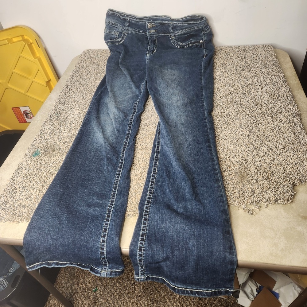WallFlower Luscious Curvy Fit Bootcut Jeans Blue Size 13 WBM12414O